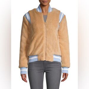 AMERICAN STITCH Faux Fur Teddy Bomber Jacket size S